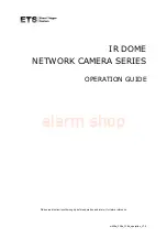 ETS IR DOME NETWORK CAMERA SERIES Operation Manual preview