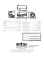 Предварительный просмотр 48 страницы ETS LEGEND 548 User Manual