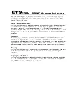 Preview for 1 page of ETS SM1-WP Instruction Manual