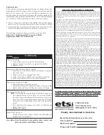 Preview for 4 page of ETS Sunquest 16RS User Manual