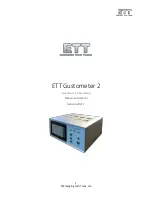 Предварительный просмотр 1 страницы ETT Gustometer 2 Quick Start Manual