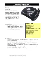 ETT HOLLYWOOD DJP-2312 Reference Manual preview