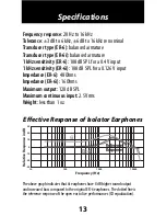 Предварительный просмотр 13 страницы Etymotic Research Isolator ER-6 User Manual