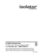 Предварительный просмотр 16 страницы Etymotic Research Isolator ER-6 User Manual