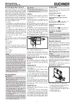 EUCHNER 103378 Operating Instructions Manual предпросмотр