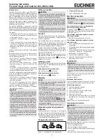 Preview for 4 page of EUCHNER N01 Operating Instructions Manual