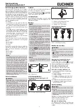 EUCHNER NZ H/P Series Operating Instructions Manual предпросмотр