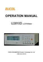 EUCOL U2810D Operation Manual предпросмотр