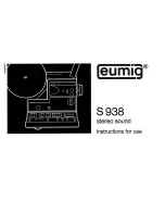 Eumig S 938 Instructions For Use Manual preview