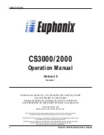 Preview for 2 page of Euphonix MixView CS2000 Operation Manual