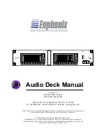 Предварительный просмотр 1 страницы Euphonix R-1 Audio Deck Manual