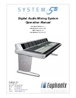 Preview for 1 page of Euphonix System 5B Operation Manual