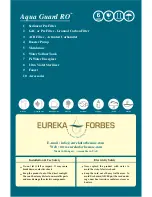 Предварительный просмотр 19 страницы Eureka Forbes Aqua Guard RO User Manual