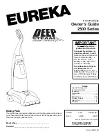 Eureka 2500 Series Owner'S Manual preview