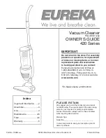 Eureka 420 Series Owner'S Manual preview