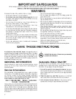 Preview for 2 page of Eureka 420 Series Owner'S Manual