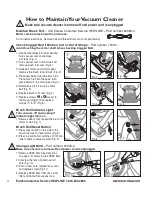 Предварительный просмотр 6 страницы Eureka 8850 Series Owner'S Manual