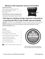 Предварительный просмотр 2 страницы Eureka AS3350 series Owner'S Manual