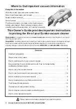 Предварительный просмотр 2 страницы Eureka NEC180 Series Owner'S Manual