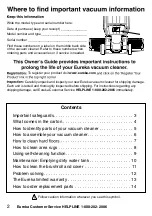 Предварительный просмотр 2 страницы Eureka NEW200 Series Owner'S Manual