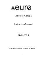 Euro Appliances EBB900SS Instruction Manual предпросмотр