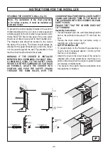 Предварительный просмотр 25 страницы Euro Appliances EFS90GFSX Use And Care Manual