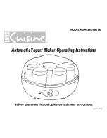 Euro Cuisine YM100 Operating Instructions Manual preview