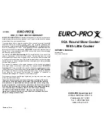 Preview for 1 page of Euro-Pro 5 QT. ROUND SLOW COOKER KC243S Owner'S Manual