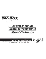 Euro-Pro 6130A LCD Instruction Manual preview