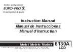 Предварительный просмотр 1 страницы Euro-Pro 6130A Instruction Manual