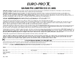 Предварительный просмотр 109 страницы Euro-Pro 6130A Instruction Manual