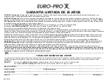 Предварительный просмотр 110 страницы Euro-Pro 6130A Instruction Manual