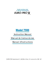Euro-Pro 7500 Instruction Manual preview