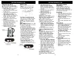 Preview for 8 page of Euro-Pro Bravetti EK119B Owner'S Manual