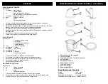 Preview for 9 page of Euro-Pro Bravetti FP105WB Owner'S Manual