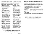 Preview for 2 page of Euro-Pro Bravetti TT200NB Instruction Manual