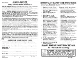 Preview for 3 page of Euro-Pro CW250H Owner'S Manual