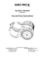 Preview for 1 page of Euro-Pro CYCLONIC CANISTER EP239 Use And Care Instructions Manual