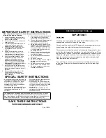 Preview for 2 page of Euro-Pro ELECTRONIC DEEP FRYER F1066 Owner'S Manual