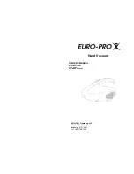 Euro-Pro EP031KCW Owner'S Manual preview