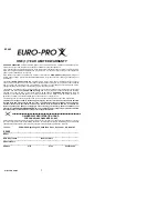 Preview for 5 page of Euro-Pro EP585 Owner'S Manual