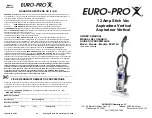 Euro-Pro EP6312H Owner'S Manual предпросмотр