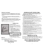 Preview for 2 page of Euro-Pro EP63CH Use And Care Instructions