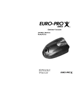 Euro-Pro EP733H Owner'S Manual предпросмотр