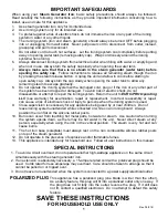 Предварительный просмотр 2 страницы Euro-Pro EP8015 Use And Care Instruction Manual