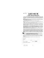 Preview for 2 page of Euro-Pro EP922HA Owner'S Manual