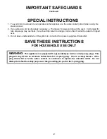 Preview for 3 page of Euro-Pro EP961 Use & Care Instructions Manual