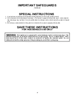 Preview for 3 page of Euro-Pro EP965 Use & Care Instructions Manual