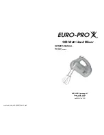 Euro-Pro EURO-PRO EP546 Owner'S Manual preview