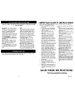 Preview for 3 page of Euro-Pro EURO-PRO S3306H Owner'S Manual